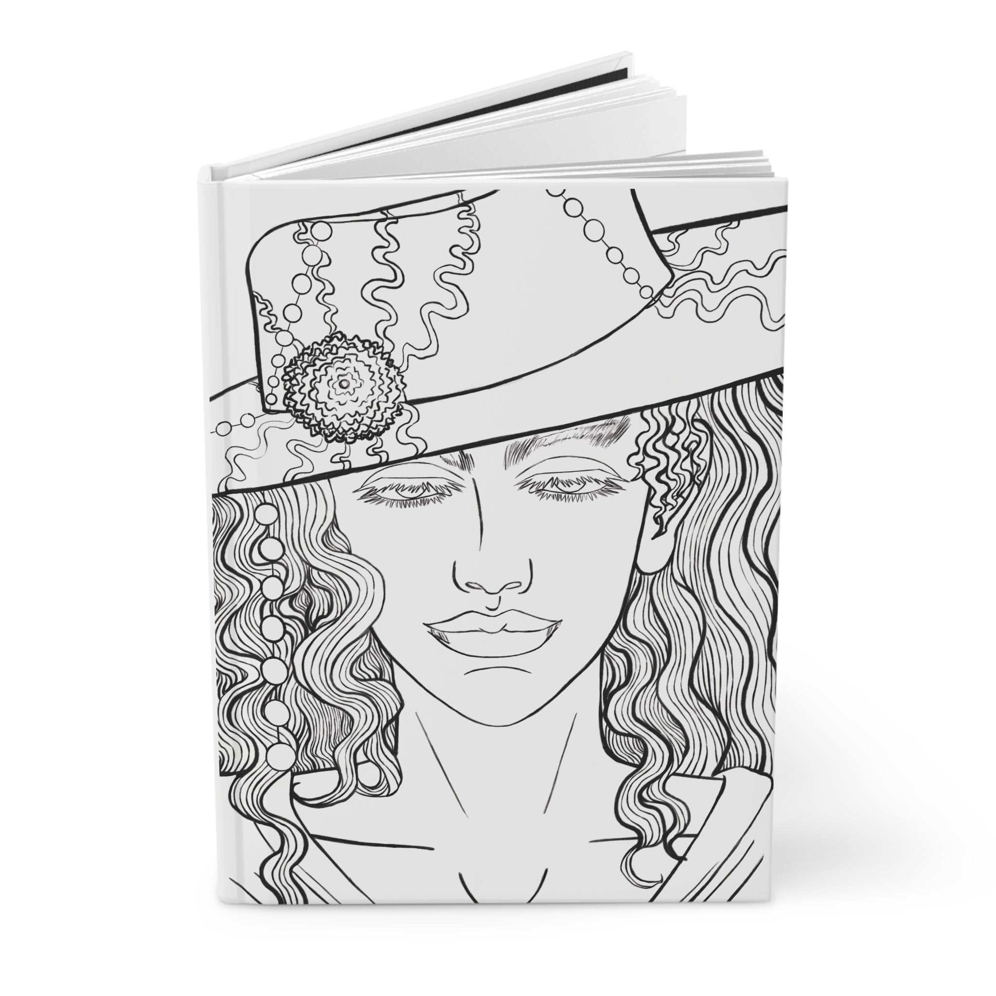 Hard Cover Journal Matte  Colorable | Anime inspired | Manga inspired | Fun & Relaxing