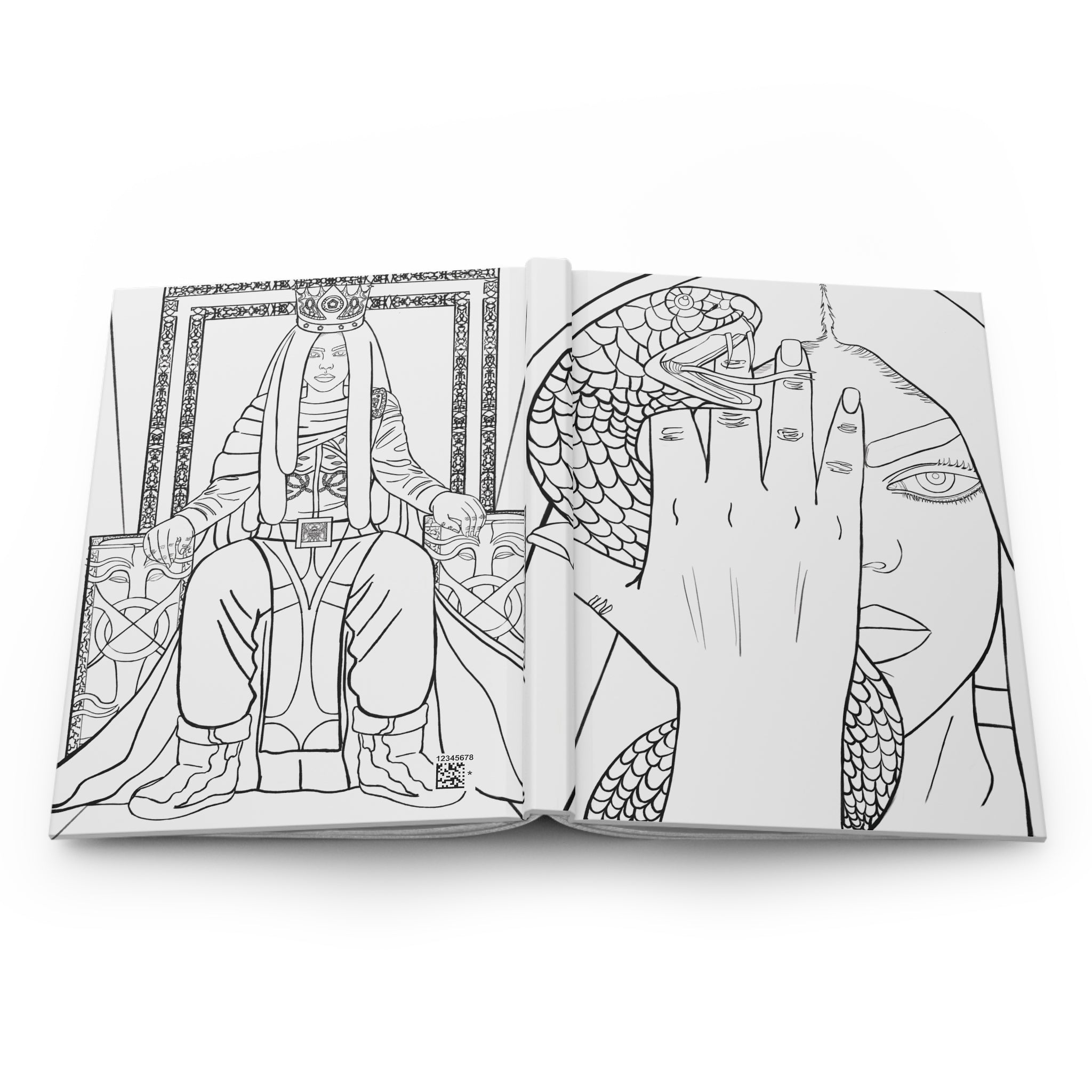 Hard Cover Notebook | Colorable Anime Inspired | King | Throne |  Relaxing | Manga Inspired | Lined Notebook |  Snake