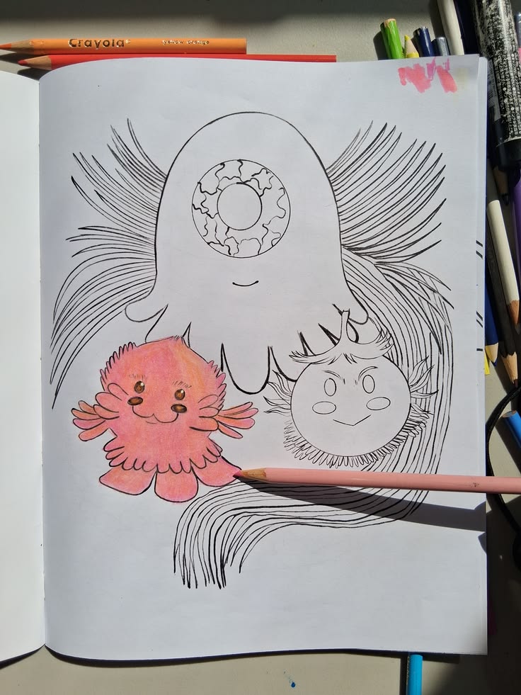 Easy Bold Colorable Creatures : Coloring book for Adults and Teens I Cozy I Animals I Insects I Creatures