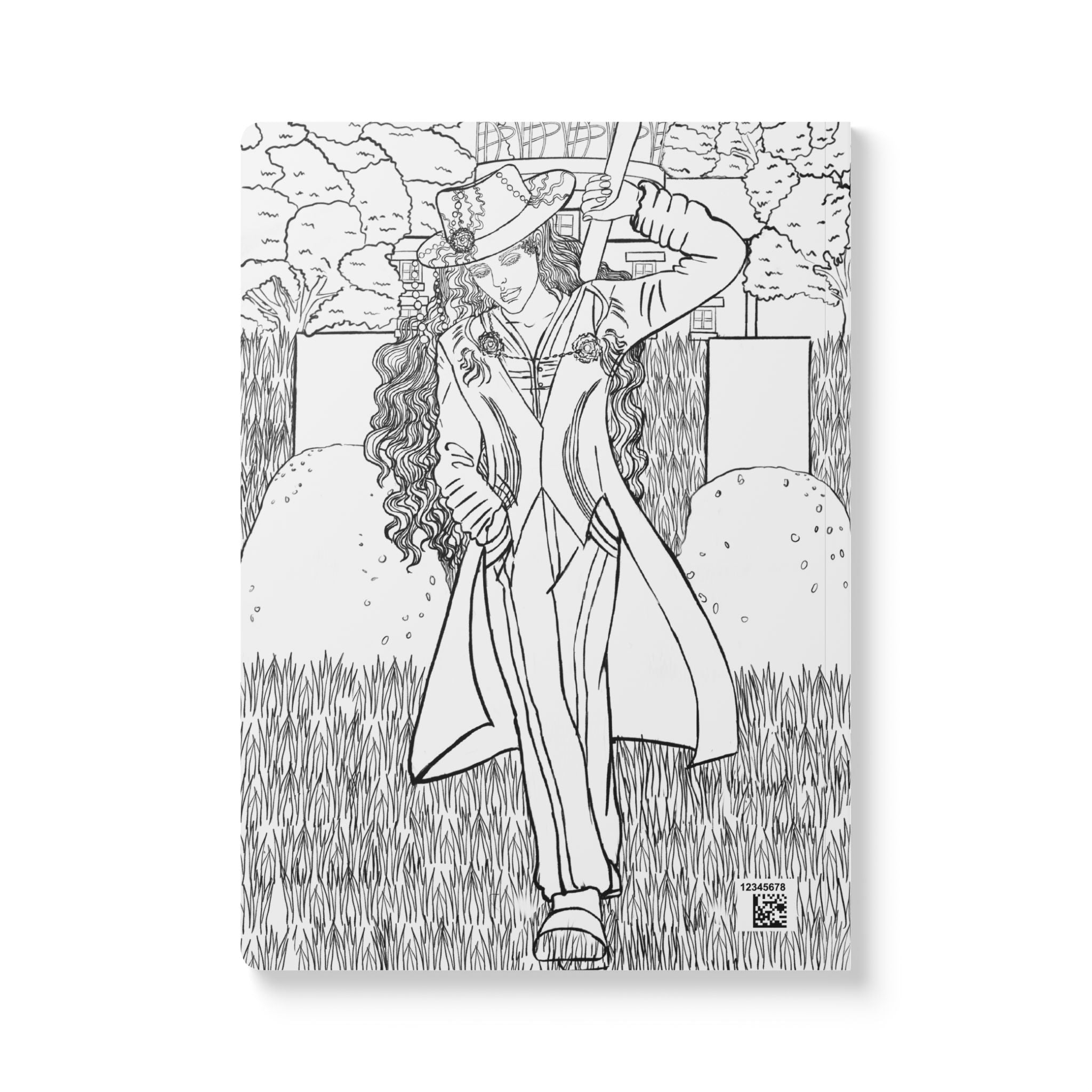 Colorable Softcover Anime inspired Journal (With Colorable Prints included) | Manga Art | Anime | Cute | Coloring Book Pages | Notebook