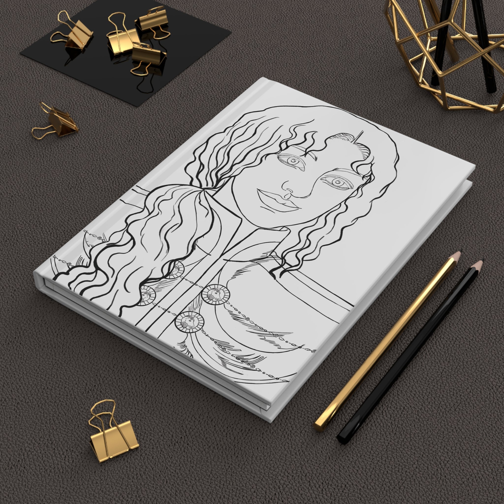Hard Cover Notebook | Colorable | Garden | Flowers | Anime & Manga Inspired