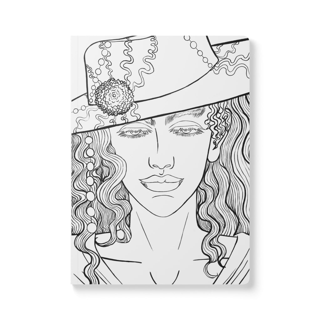 Colorable Softcover Anime inspired Journal (With Colorable Prints included) | Manga Art | Anime | Cute | Coloring Book Pages | Notebook