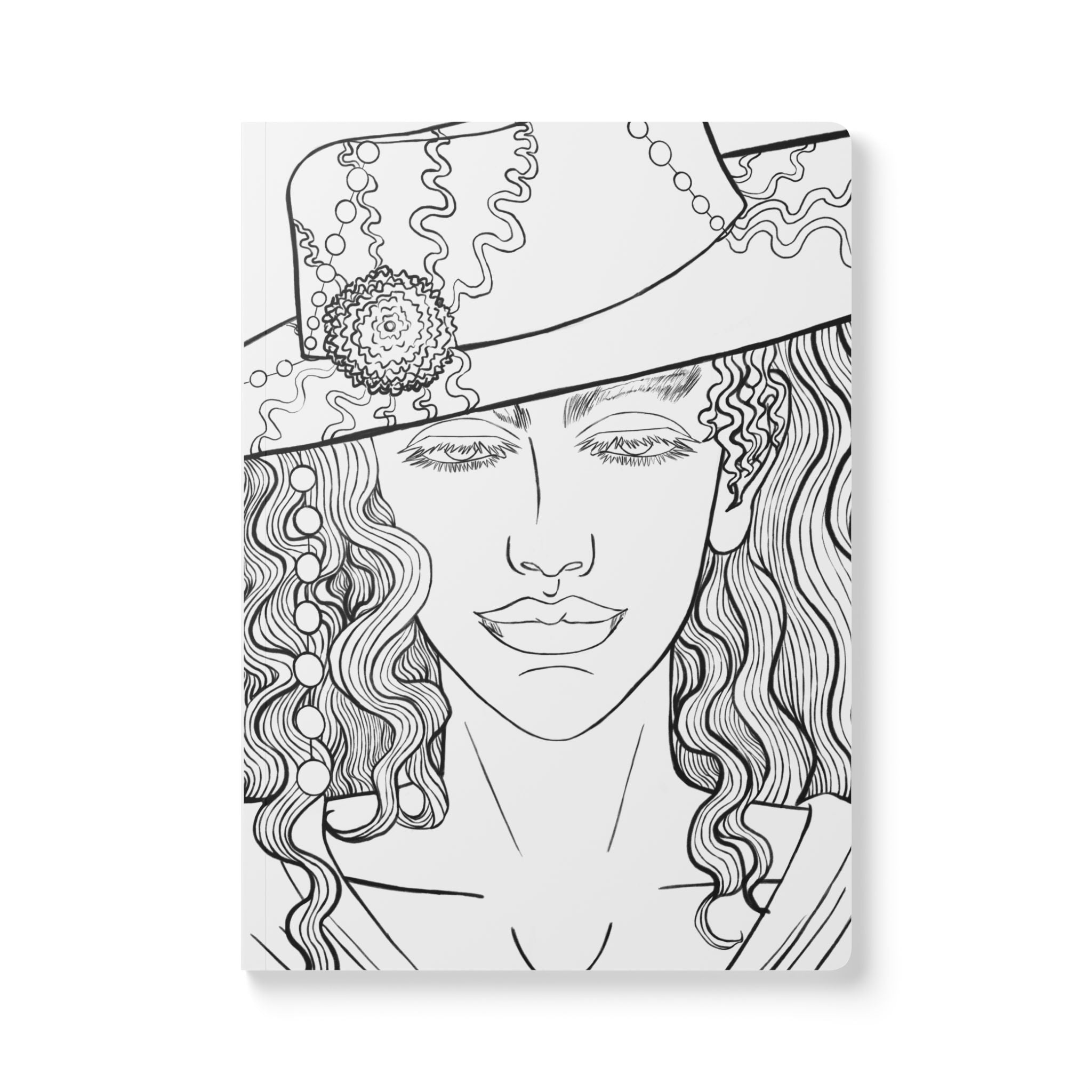 Colorable Softcover Anime inspired Journal (With Colorable Prints included) | Manga Art | Anime | Cute | Coloring Book Pages | Notebook