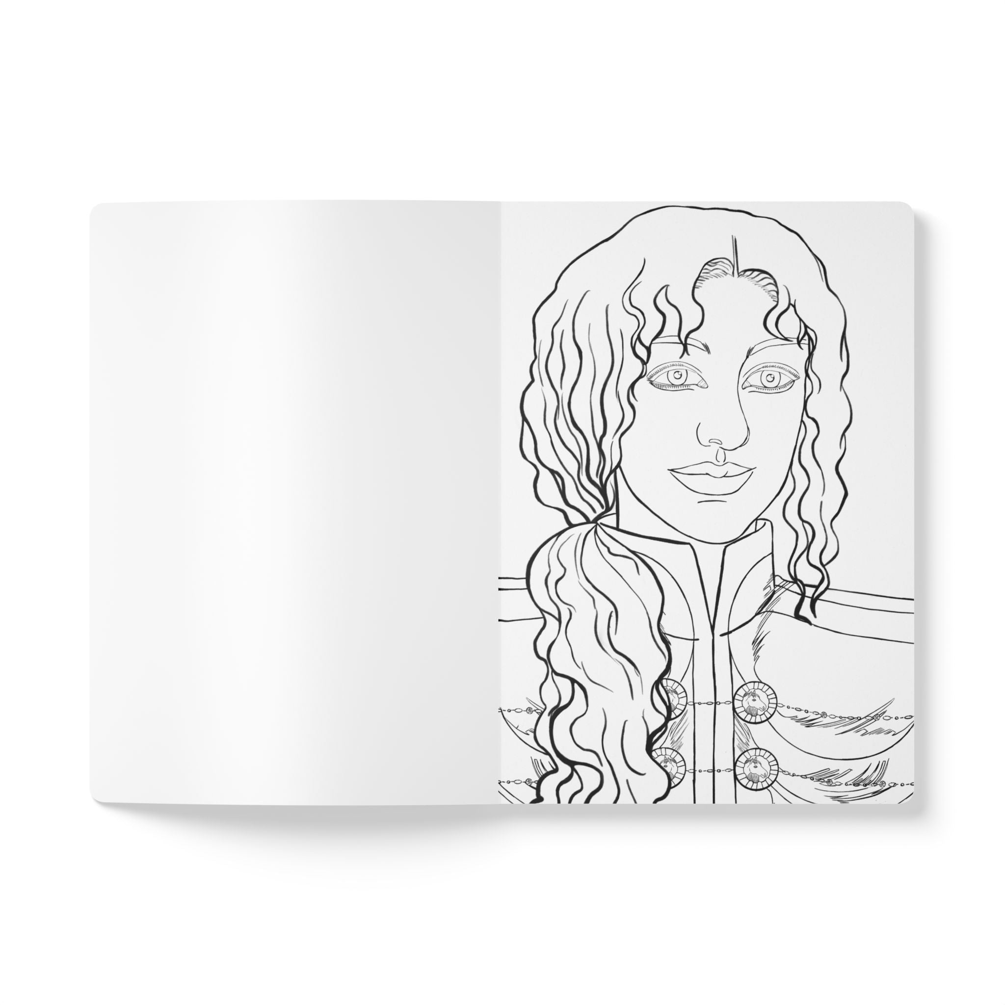 Colorable Softcover Anime inspired Journal (With Colorable Prints included) | Manga Art | Anime | Cute | Coloring Book Pages | Notebook