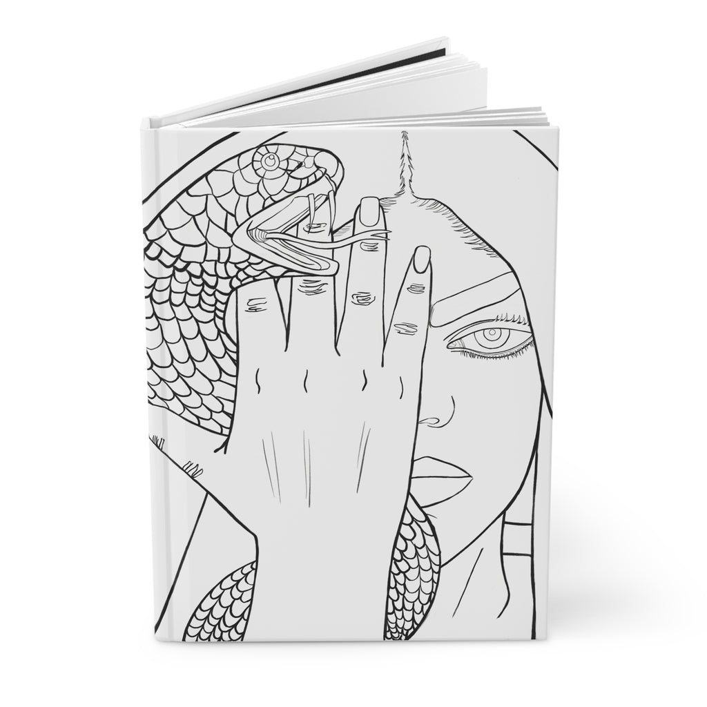 Hard Cover Notebook | Colorable Anime Inspired | King | Throne |  Relaxing | Manga Inspired | Lined Notebook |  Snake