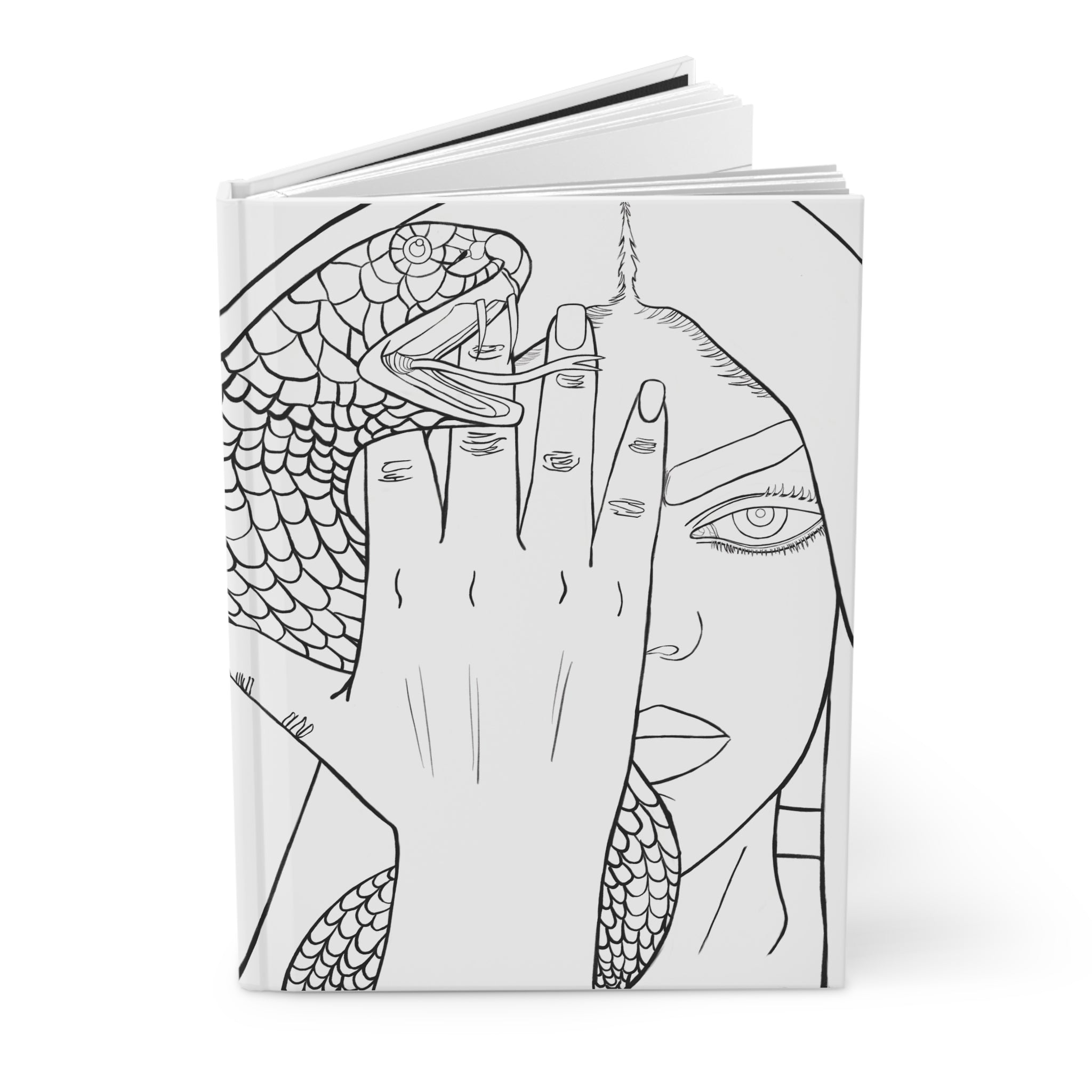 Hard Cover Notebook | Colorable Anime Inspired | King | Throne |  Relaxing | Manga Inspired | Lined Notebook |  Snake