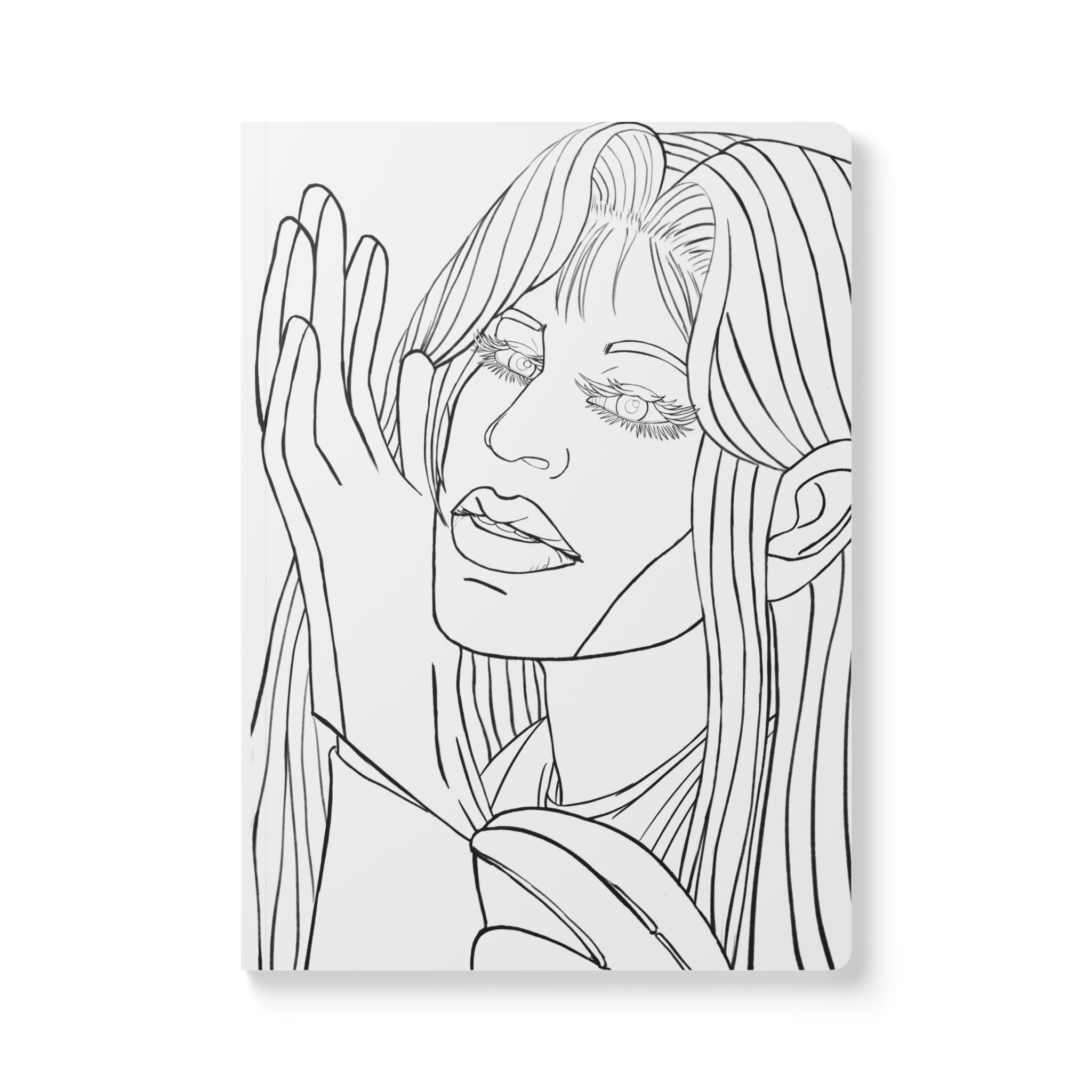 Colorable  Anime Inspired  Softcover Journal (With  Colorable Prints Included) | Butler | King & Throne | Snake | Bishonen Style |
