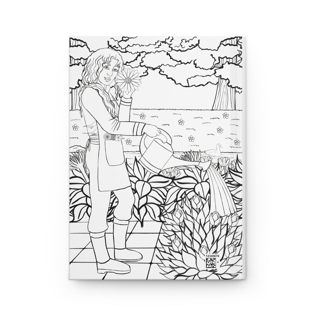 Hard Cover Notebook | Colorable | Garden | Flowers | Anime & Manga Inspired