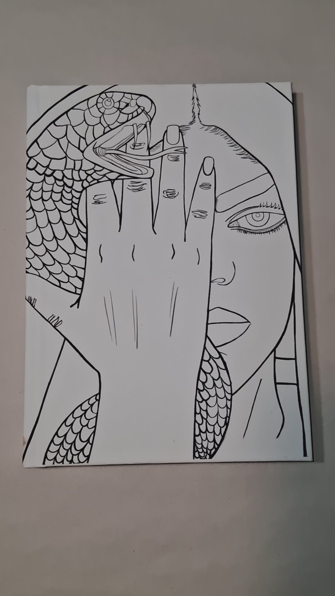 A video of the hardcover notebook. with nothing on it. Also, bare. 